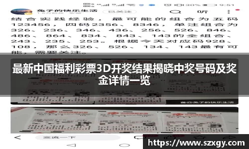 最新中国福利彩票3D开奖结果揭晓中奖号码及奖金详情一览